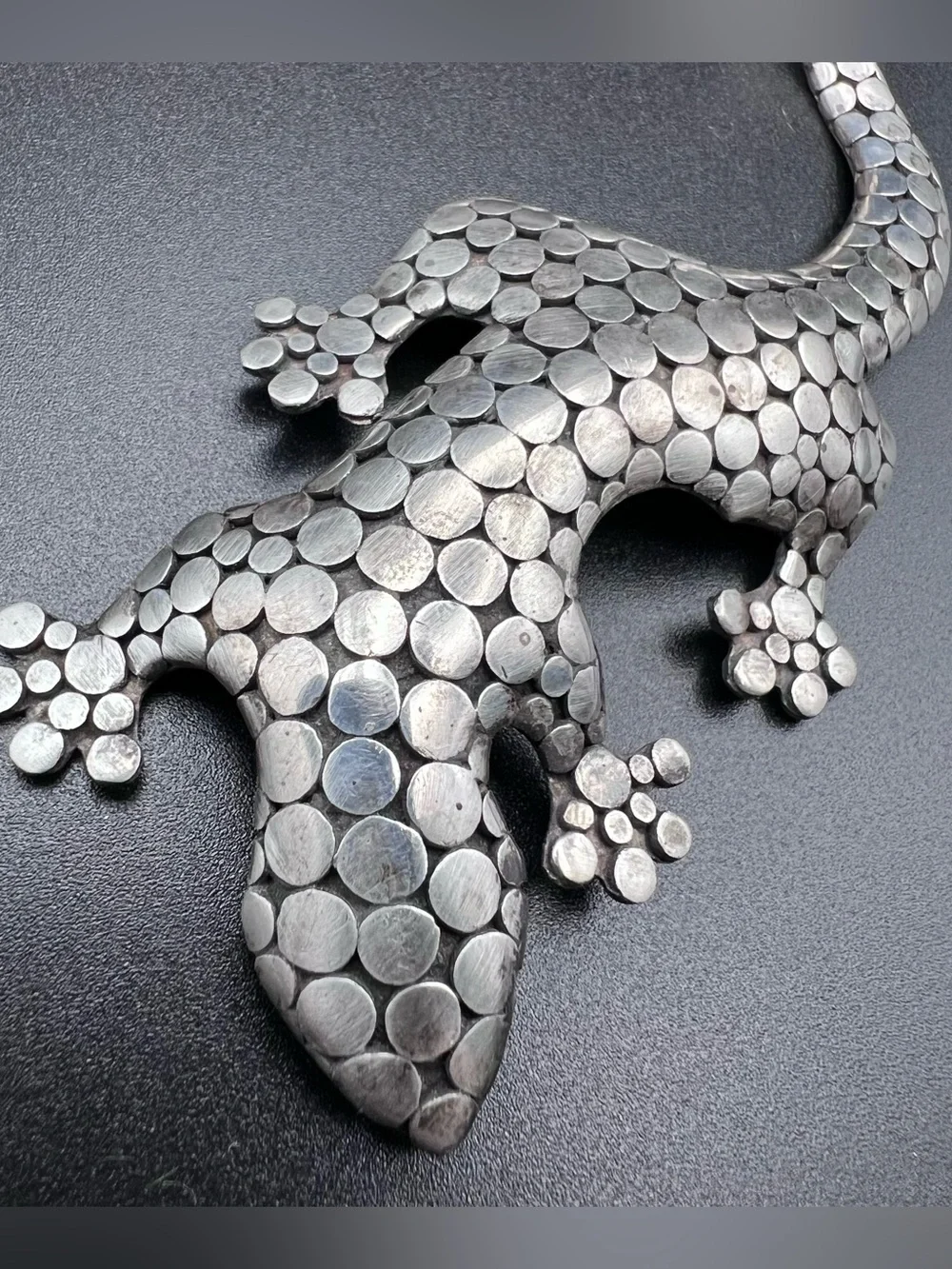 Sterling Silver Large Gecko Brooch